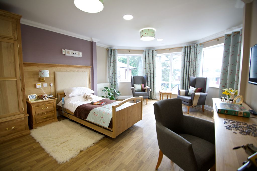 Camberley manor care home in Surrey bedroom + accommodation by TLC Care