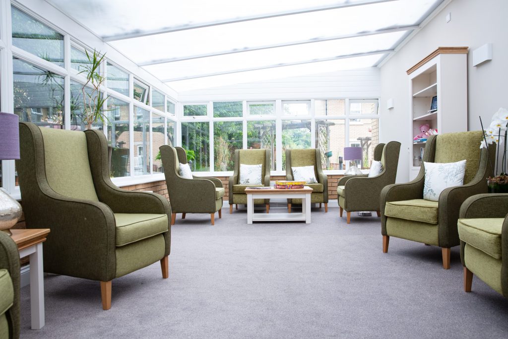 Cherry Hinton Care home in Cambridge indoor out door lounge by TLC Care-min