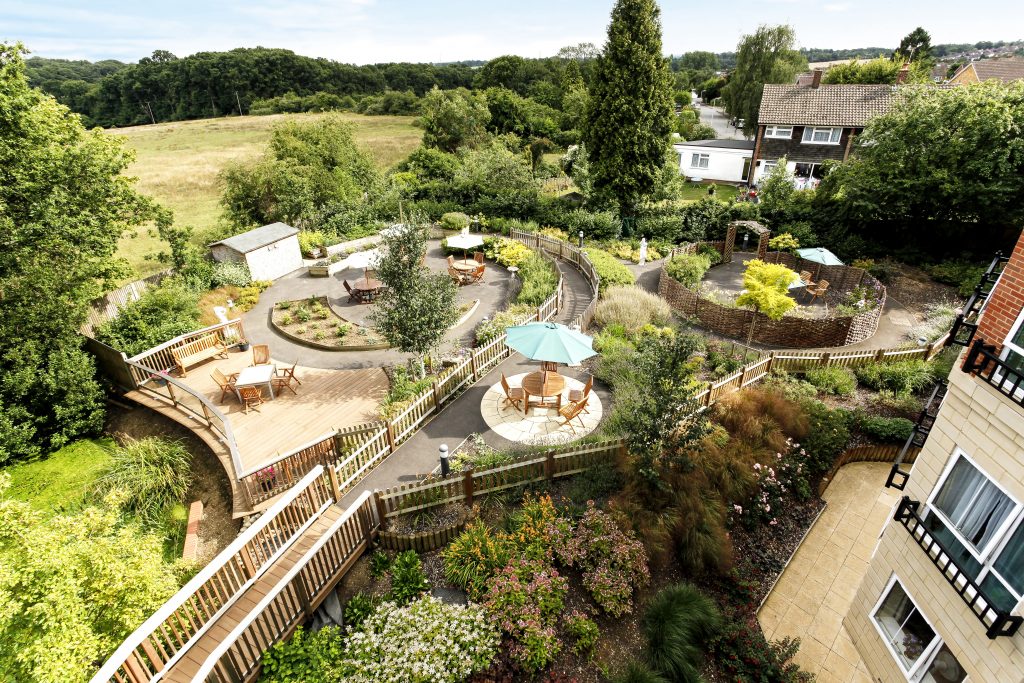 Cooperscroft Care home in Potters bar Landscaped Gardens