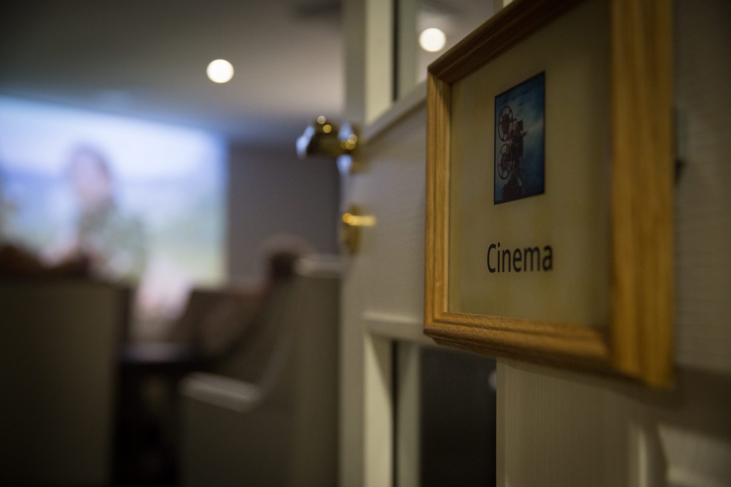 Cuffley Manor Care home in Potters bar Hertfordshire Cinema Entrance