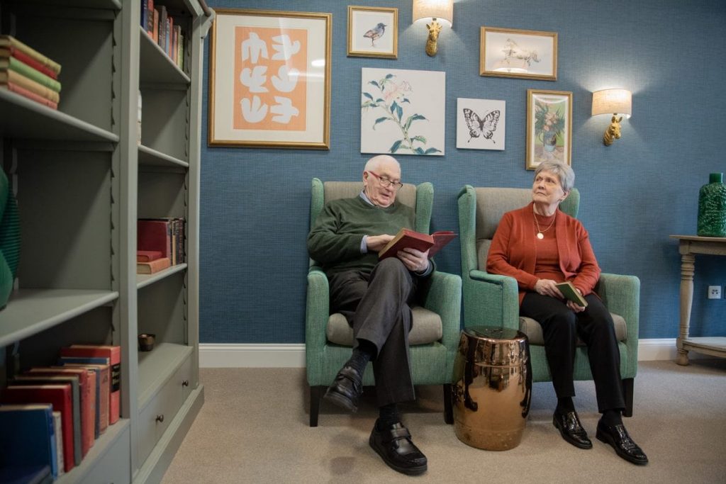 Finchely Road Care home in North London reading space by TLC Care