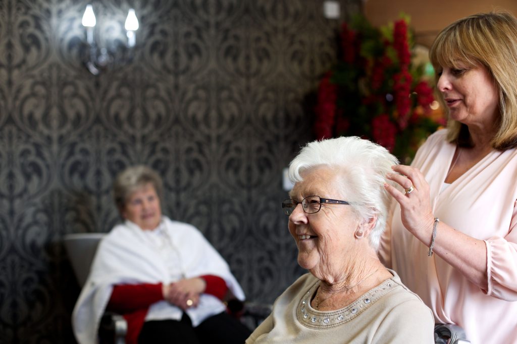 Old Bisley Road care Home Camberley Manor hair salon