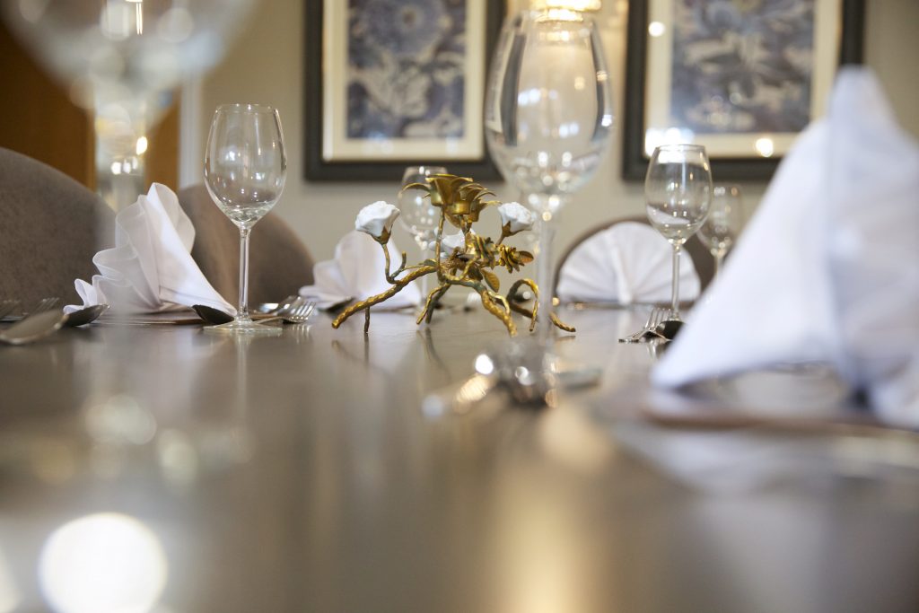 Bells Hill Carlton Court Care Home by TLC Care dining dinner decor