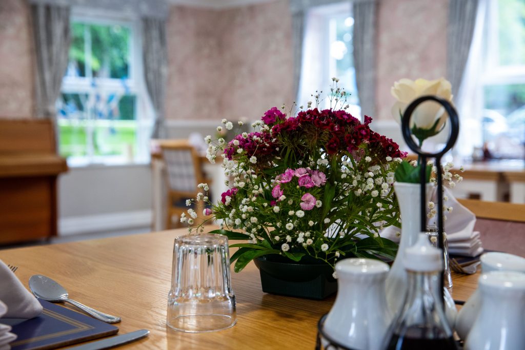 Queen Edith's Way Cherry Hinton Care home table decor
