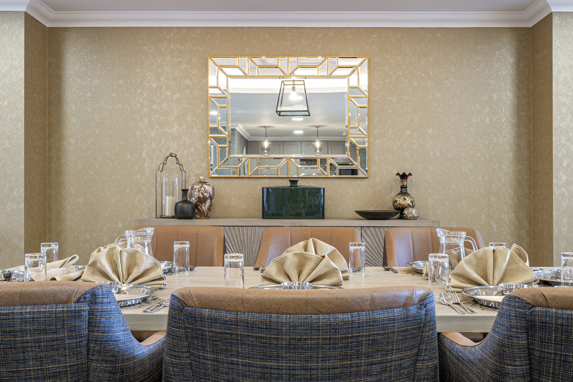Kailash Manor Dining table at the care home