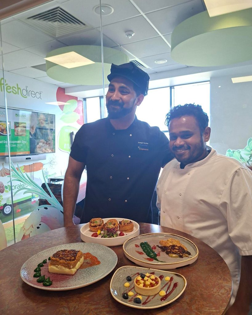 TLC Care chefs collaborating with Brakes Food to improve the care home dining experience through sustainable food practices and culinary innovation.